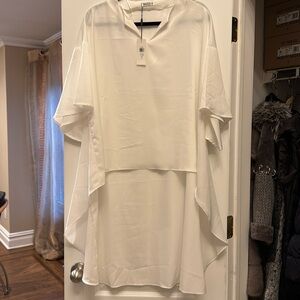 BNWT WHY HIGH/LOW WHITE TOP